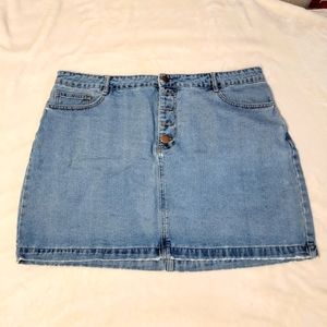 3XL Denim Skirt w/Rainbow Forever 21